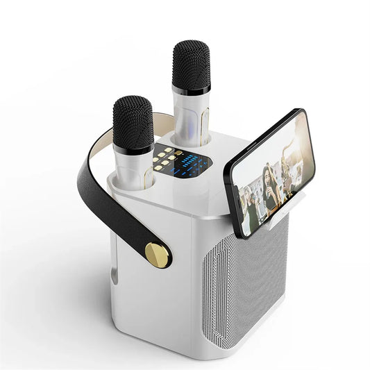 S882 Karaoke Speaker With Dual Mic - Wireless Bluetooth Speaker - Portable Speaker - Music Speaker - Bass Sound Speaker